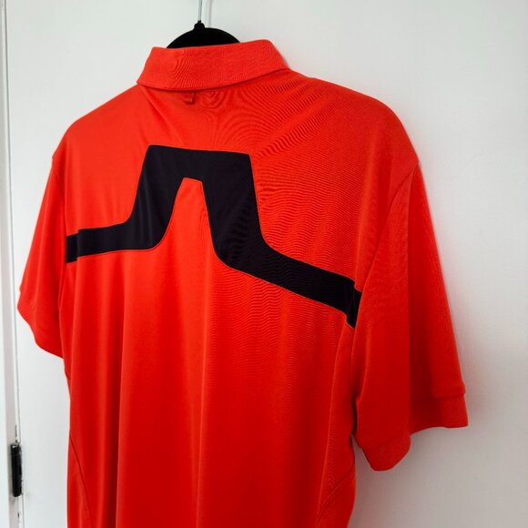 J Lindeberg Golf Polo Size L Orange - Picture 2 of 4